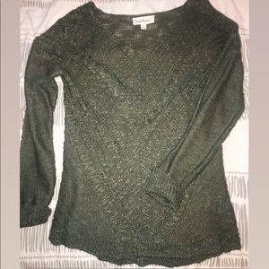 Olive Green Vneck Sweater